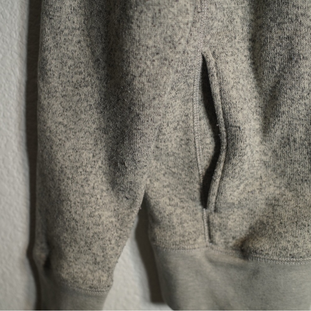 J. Crew Fleece Sweater Quarter Zip Grey Sweatshirt Sportsman Pull Over Sz Medium - Picture 5 of 8